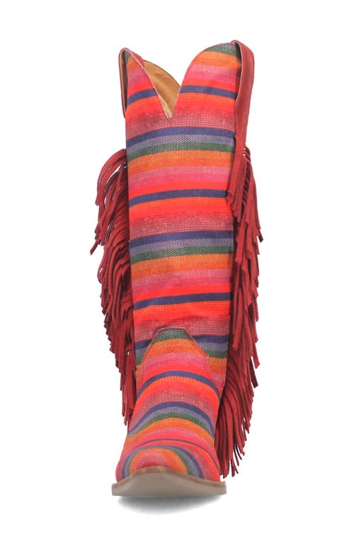 Shop Dingo Hot Tamale Western Knee High Boot In Red Multi