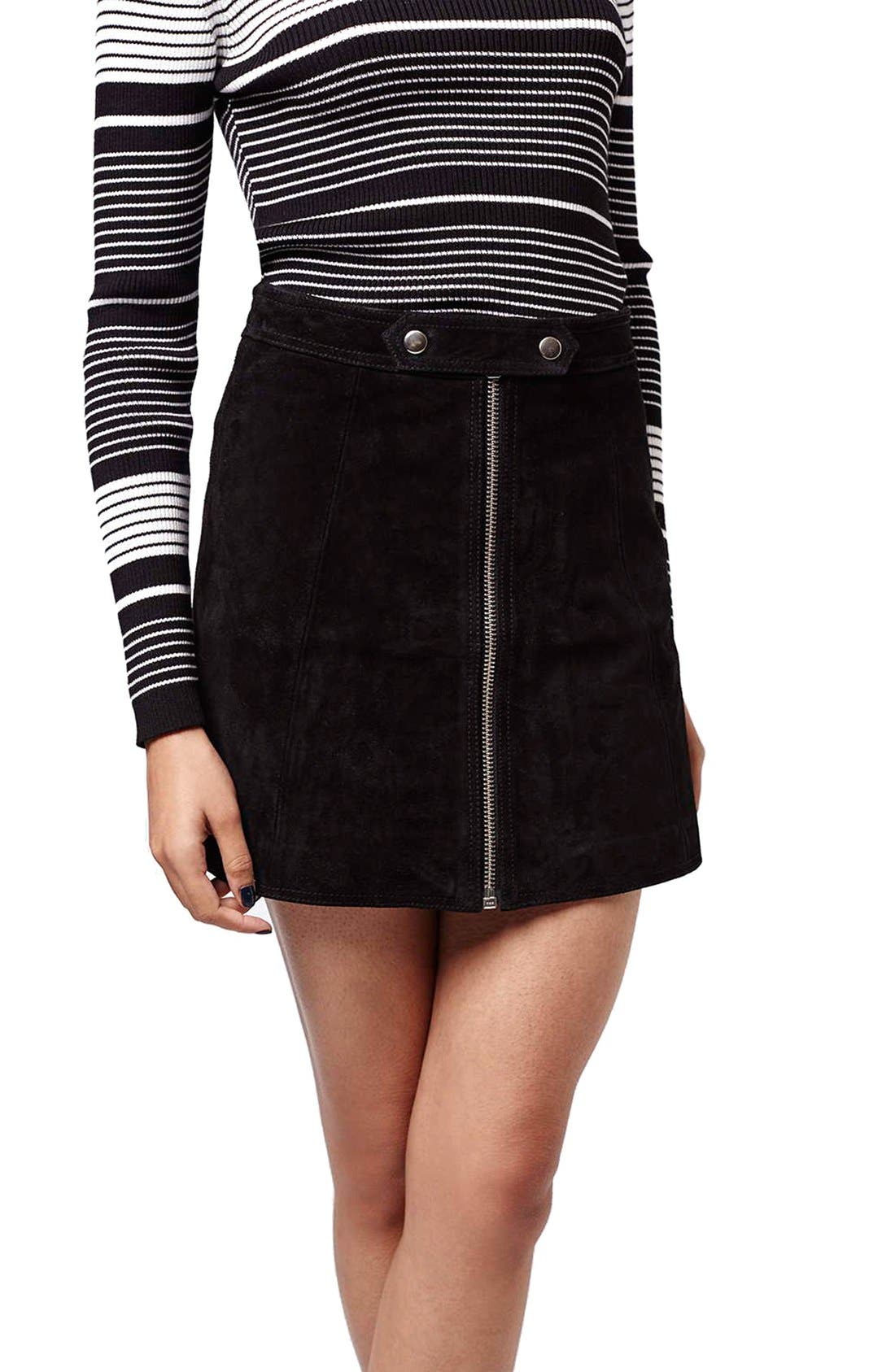 Topshop suede 2025 mini skirt