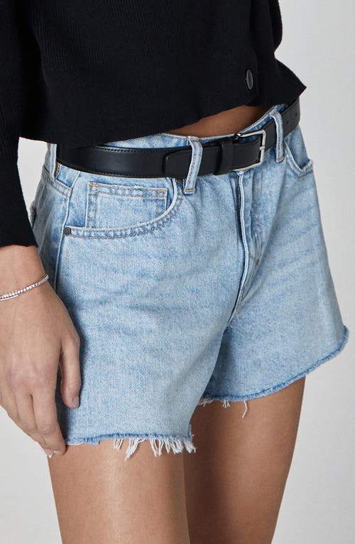 Shop Unpublished Laine Boyfriend Denim Cutoff Shorts In Light Blue