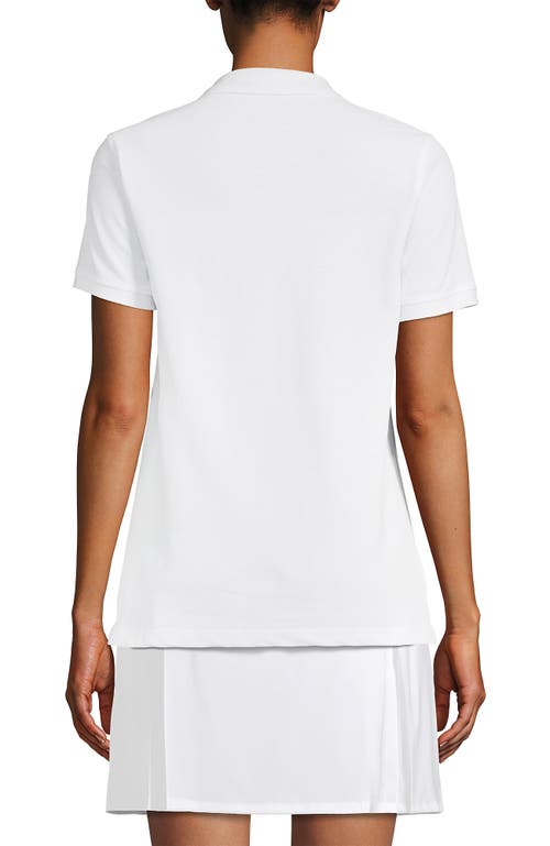 Lands' End Tall Short Sleeve Mesh Polo Shirt In White