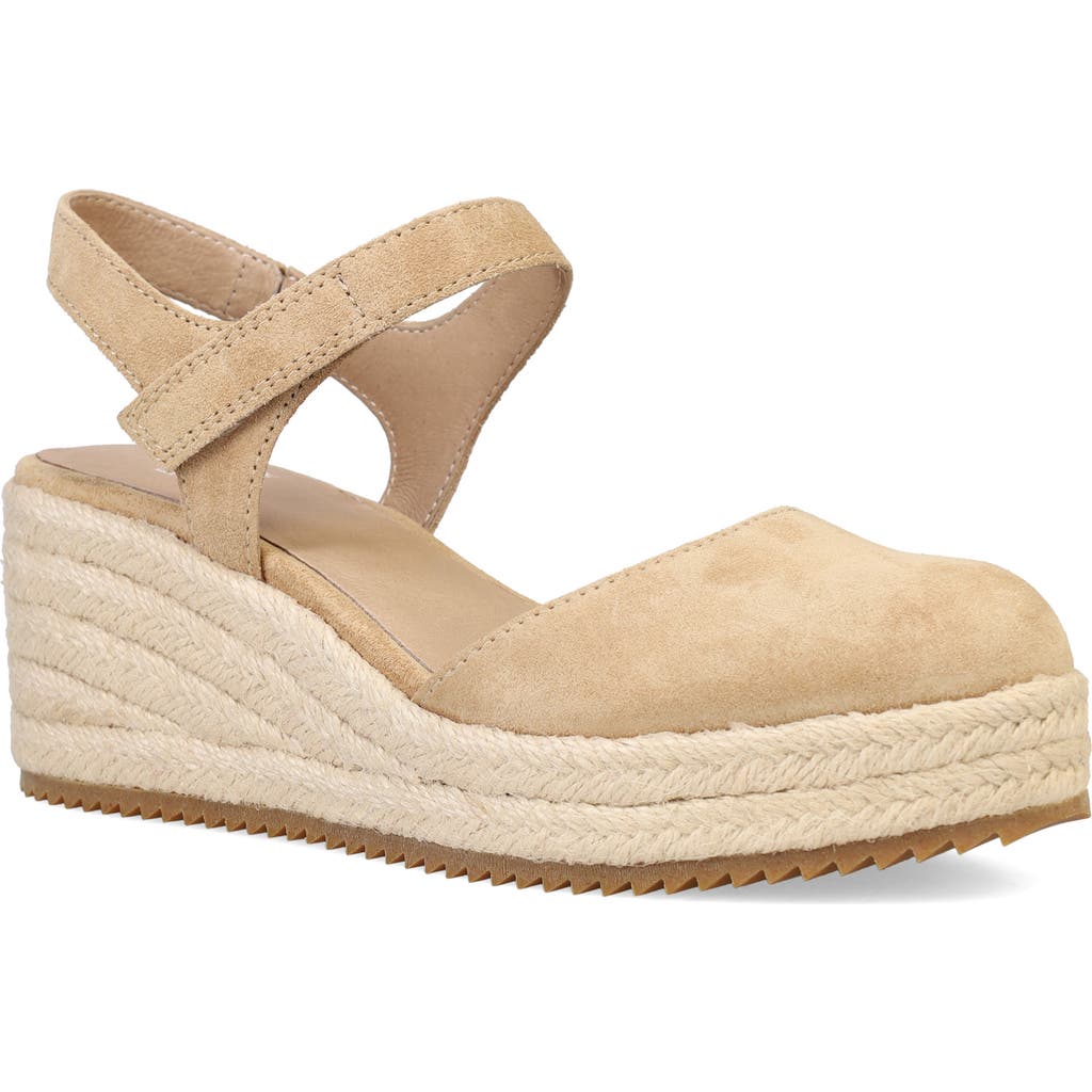 Eileen Fisher Nessa Metallic Ankle-grip Wedge Espadrilles In Ecru
