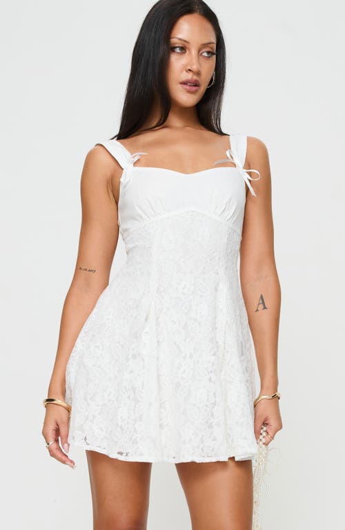 Princess Polly Tadea Embroidered Lace Minidress In White