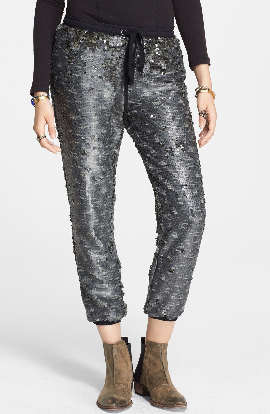 sequin joggers