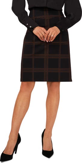 Halogen plaid shop tweed pencil skirt