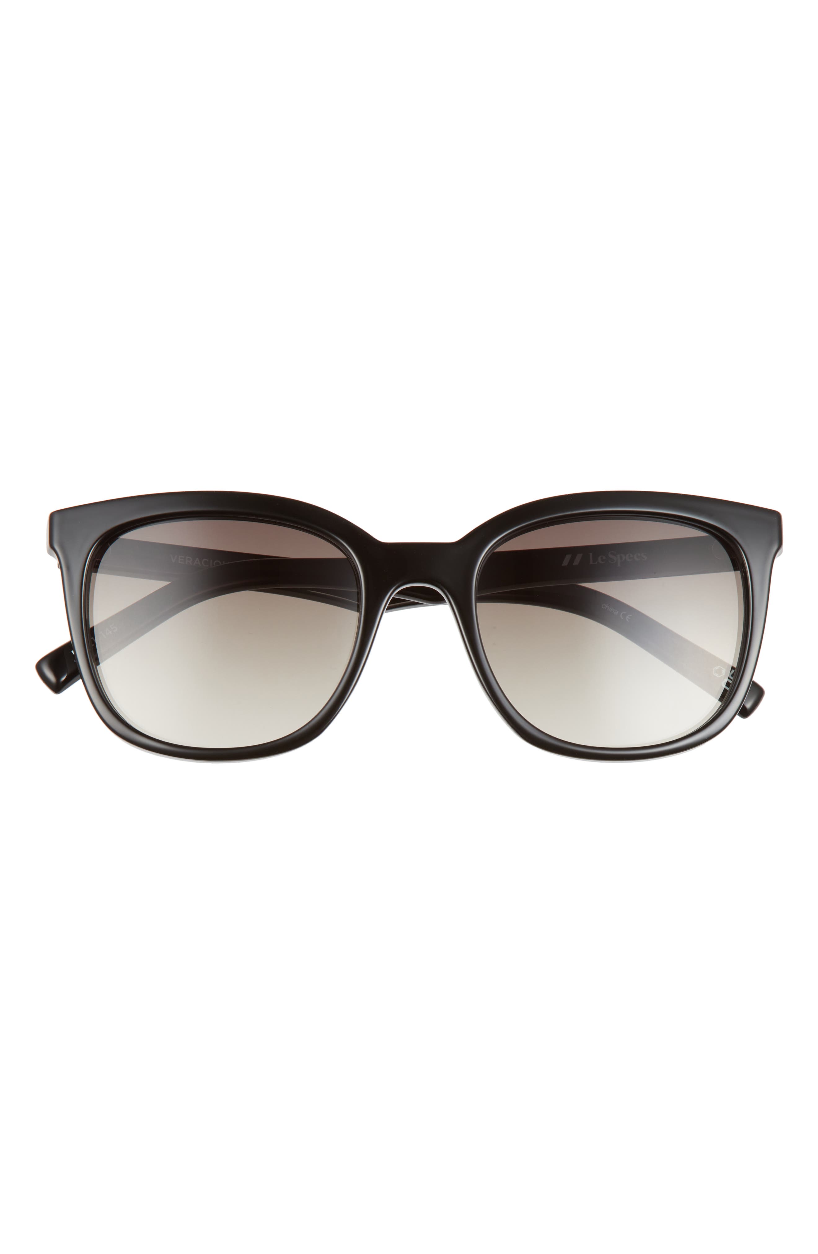 Le Specs Veracious 52mm Square Sunglasses in Black/Khaki Grad at Nordstrom