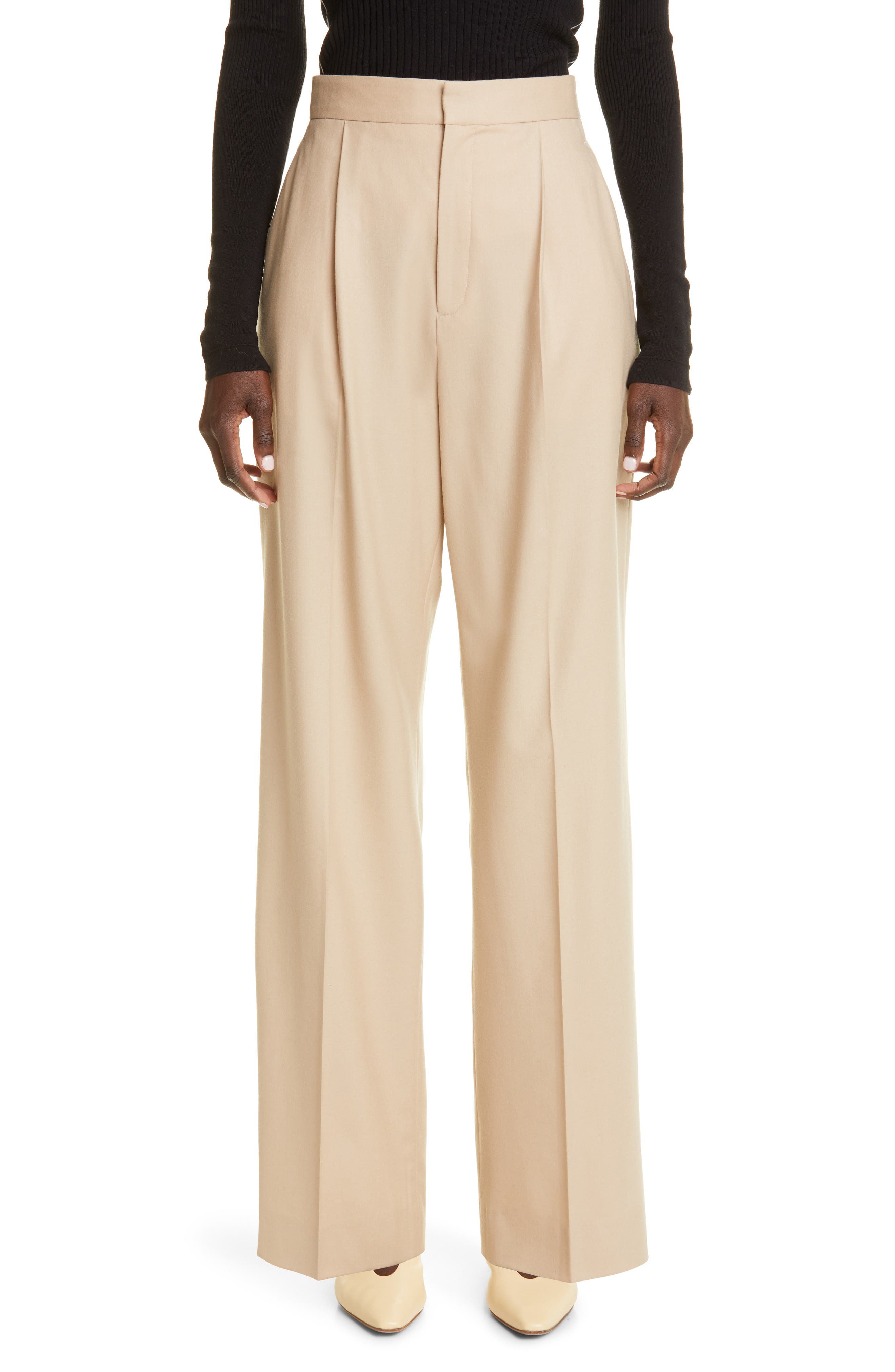 pleated chinos women