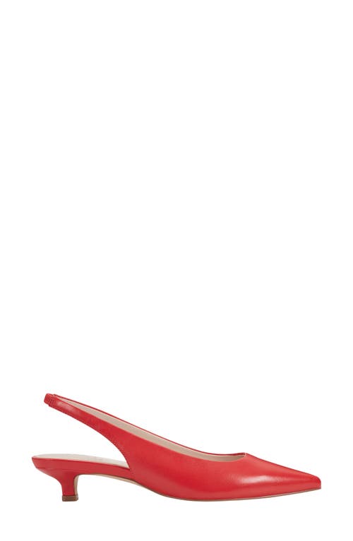 Shop Marc Fisher Ltd Posey Kitten Heel Slingback Pump In Medium Red