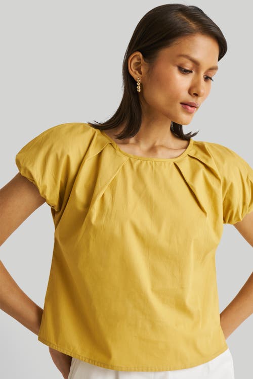 Shop Reistor Balloon Sleeve Top In Tuscan Sun