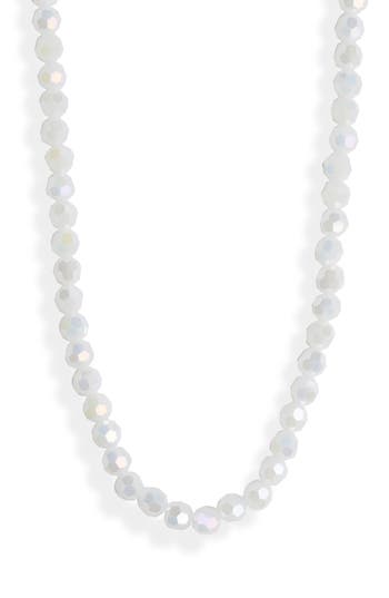 Cara Beaded Strand Necklace In White