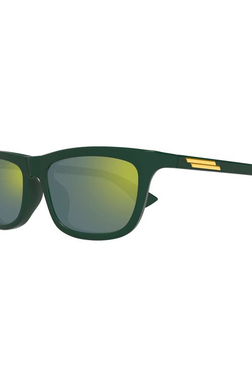 Shop Bottega Veneta 58mm Square Sunglasses In Green