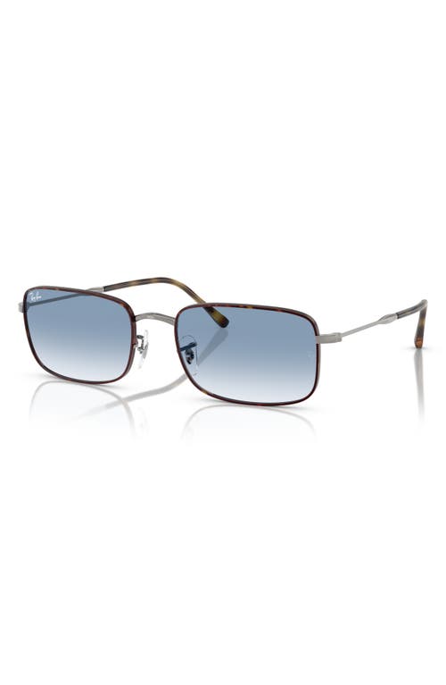 Shop Ray Ban Ray-ban 59mm Gradient Rectangle Sunglasses In Blue Gradient