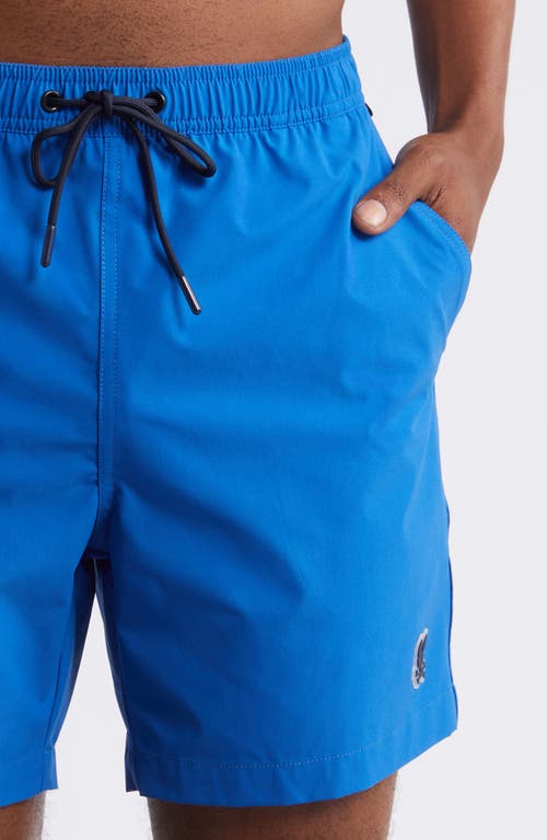 Psycho Bunny Palm View Hydrochromic Swim Trunks In Nautical Blue