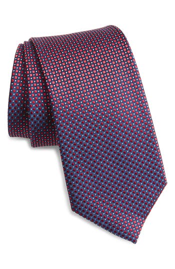 Duchamp Pattern Silk Tie In Purple