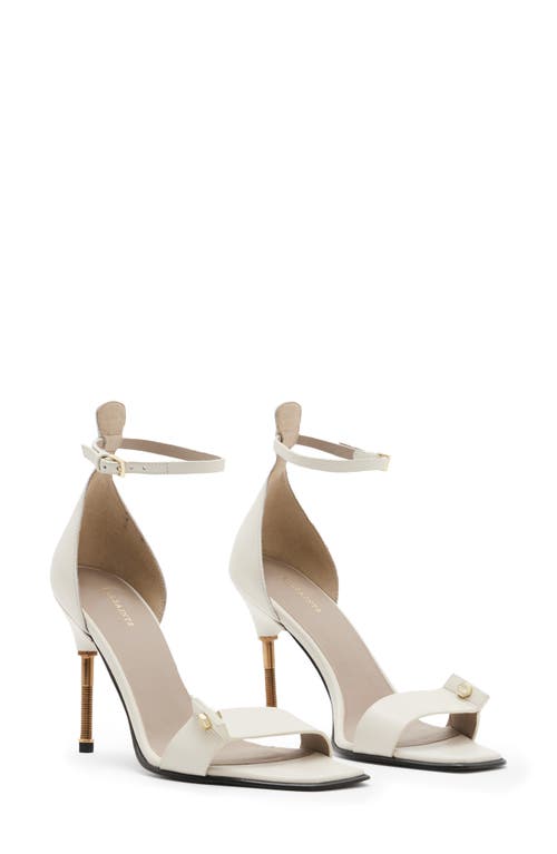 Betty Ankle Strap Sandal in Parchment White