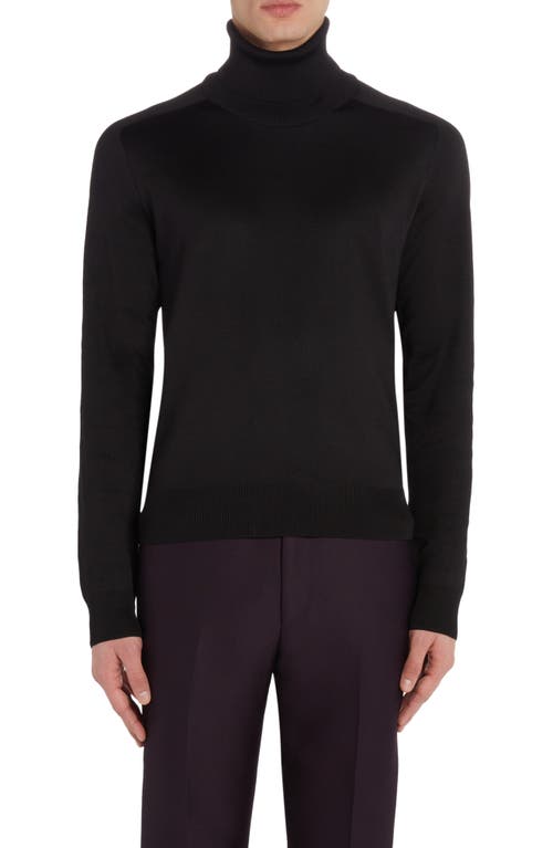 TOM FORD Turtleneck Double Face Silk Blend Sweater Black at Nordstrom, Us