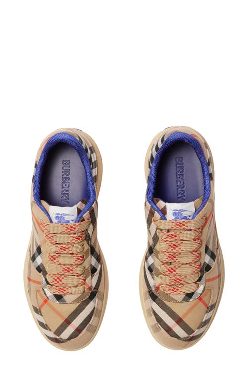 Burberry Women Embroidered Canvas Terrance Sneakers In Sand