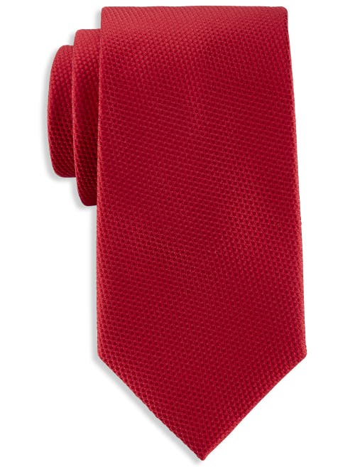 Shop Oak Hill Premium By Dxl Solid Silk Tie In Red