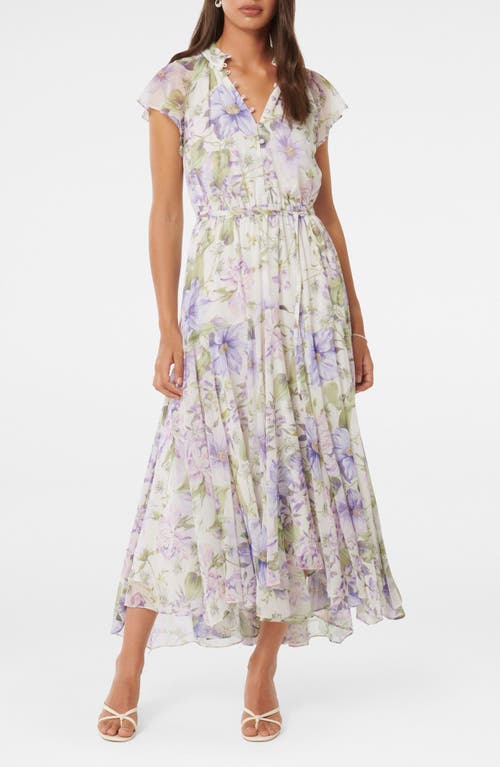 Freya Flutter Sleeve Midi Dress in Selene Floral