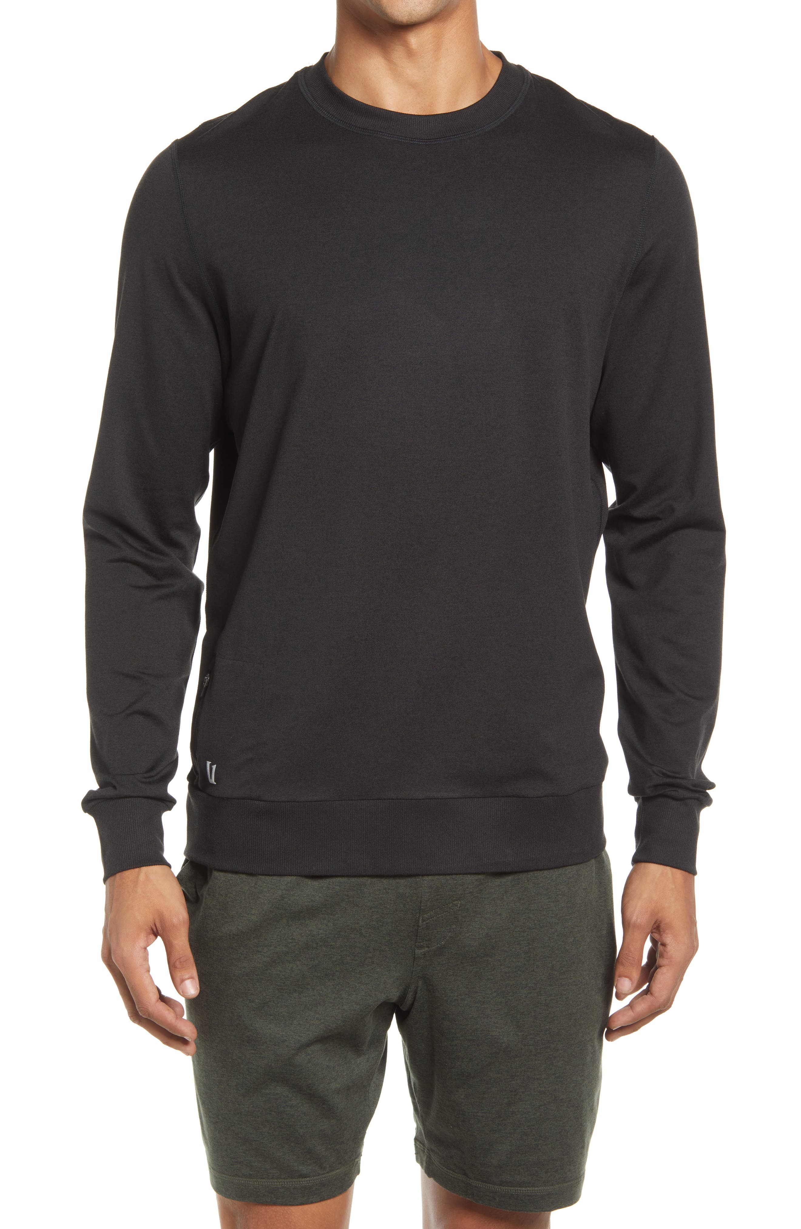 black mens crewneck
