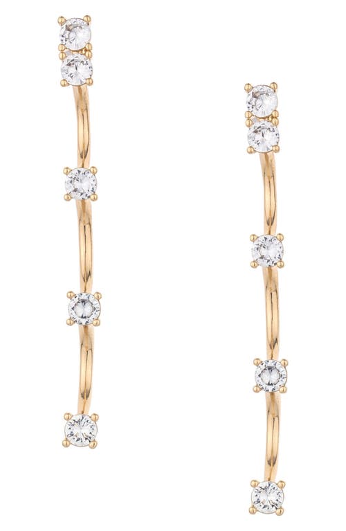 Ettika Crystal Scallop Drop Earrings in Gold at Nordstrom