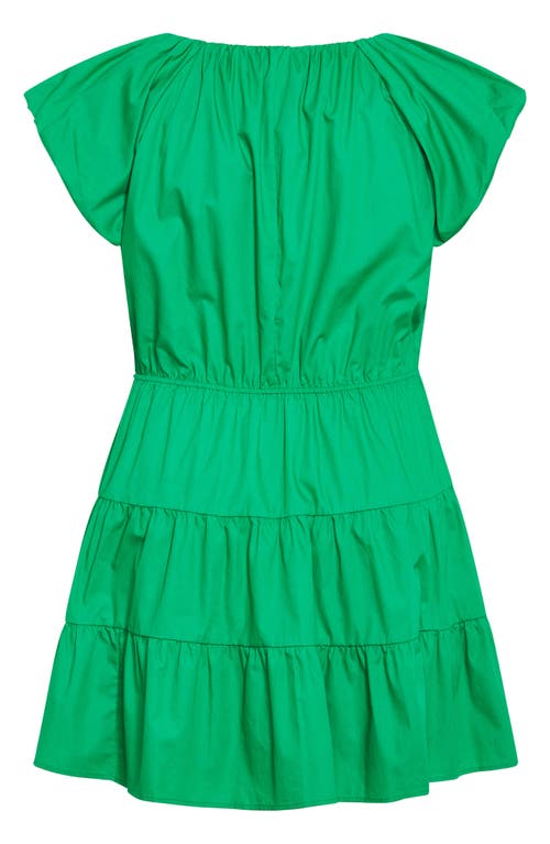 City Chic Alina Fit & Flare Minidress In Bright Green