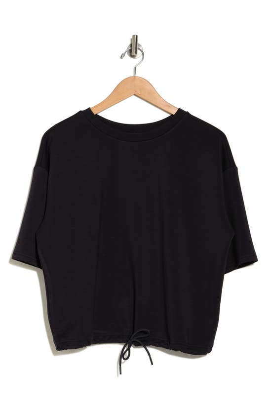 Z BY ZELLA Z BY ZELLA DRAWSTRING HEM SCUBA KNIT TOP