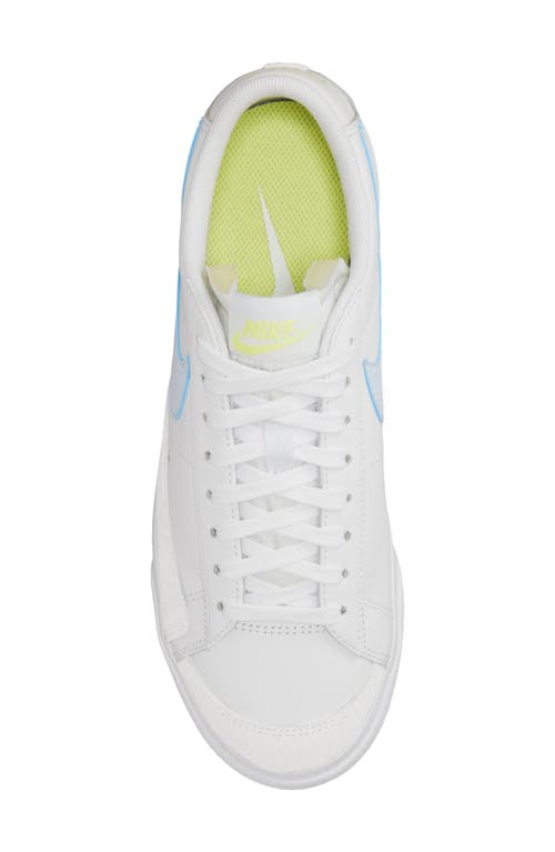 Shop Nike Blazer Low Platform Sneaker In White/blue Tint-lemon Twist