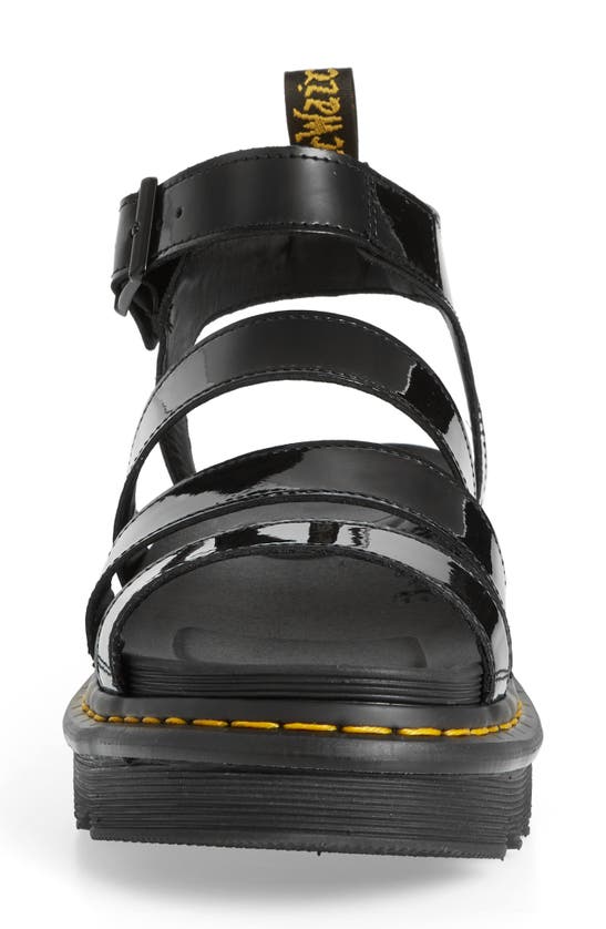 Shop Dr. Martens' Blaire Sandal In Black Patent Leather