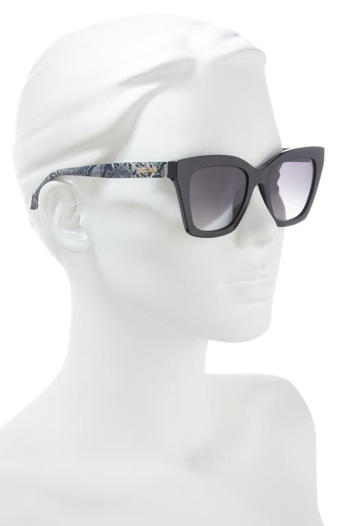 Just Cavalli 52mm Cat Eye Sunglasses In Black/black Smoke
