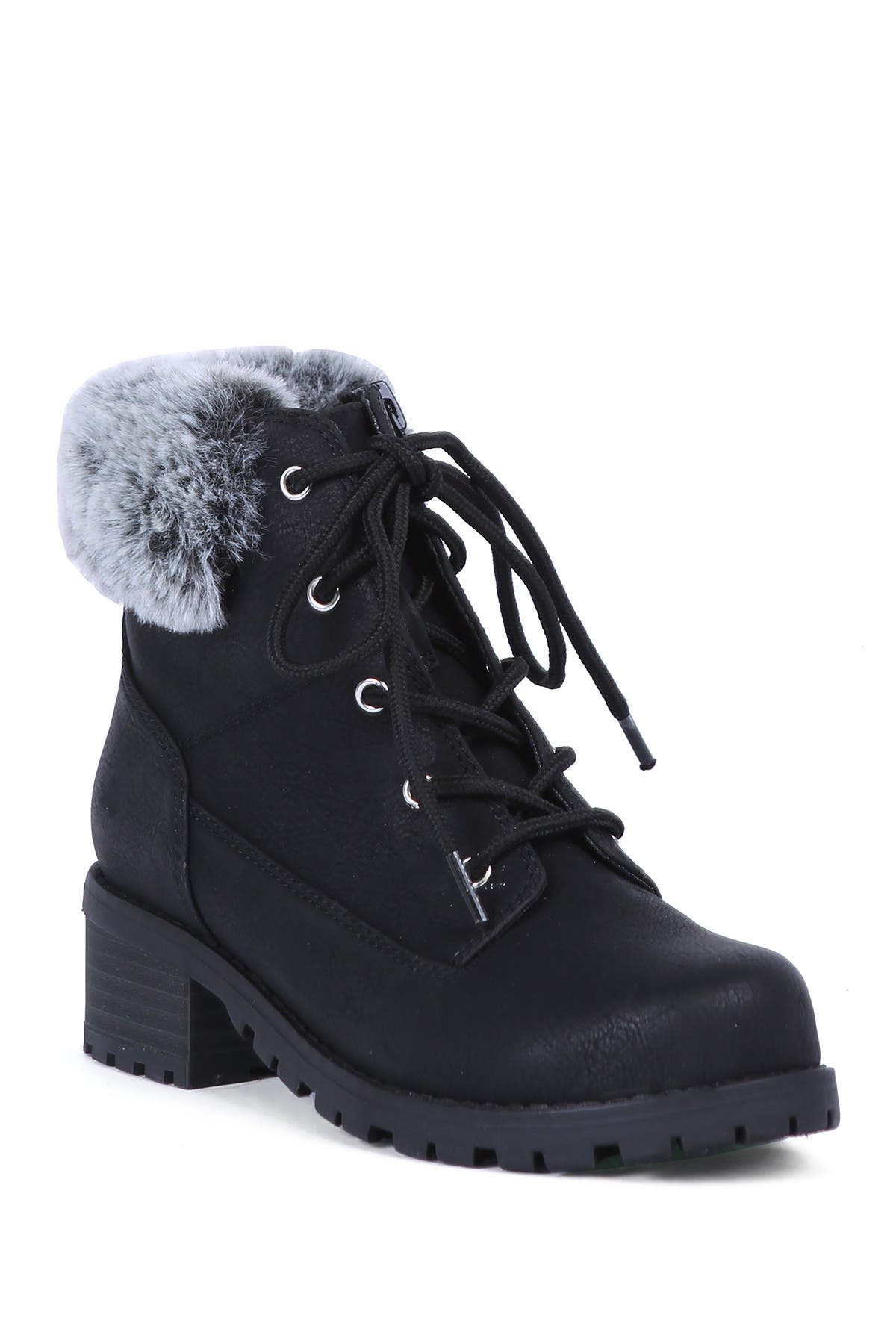 combat boots with fur inside