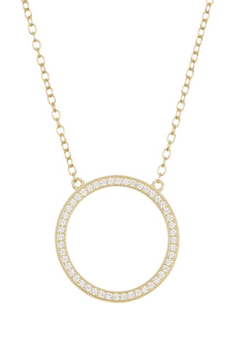 Swarovski Crystal Circle Pendant Necklace