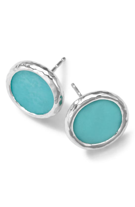 Ippolita Women's Polished Rock Candy Small Flat Sterling Silver & Turquoise Stud Earrings In Silver