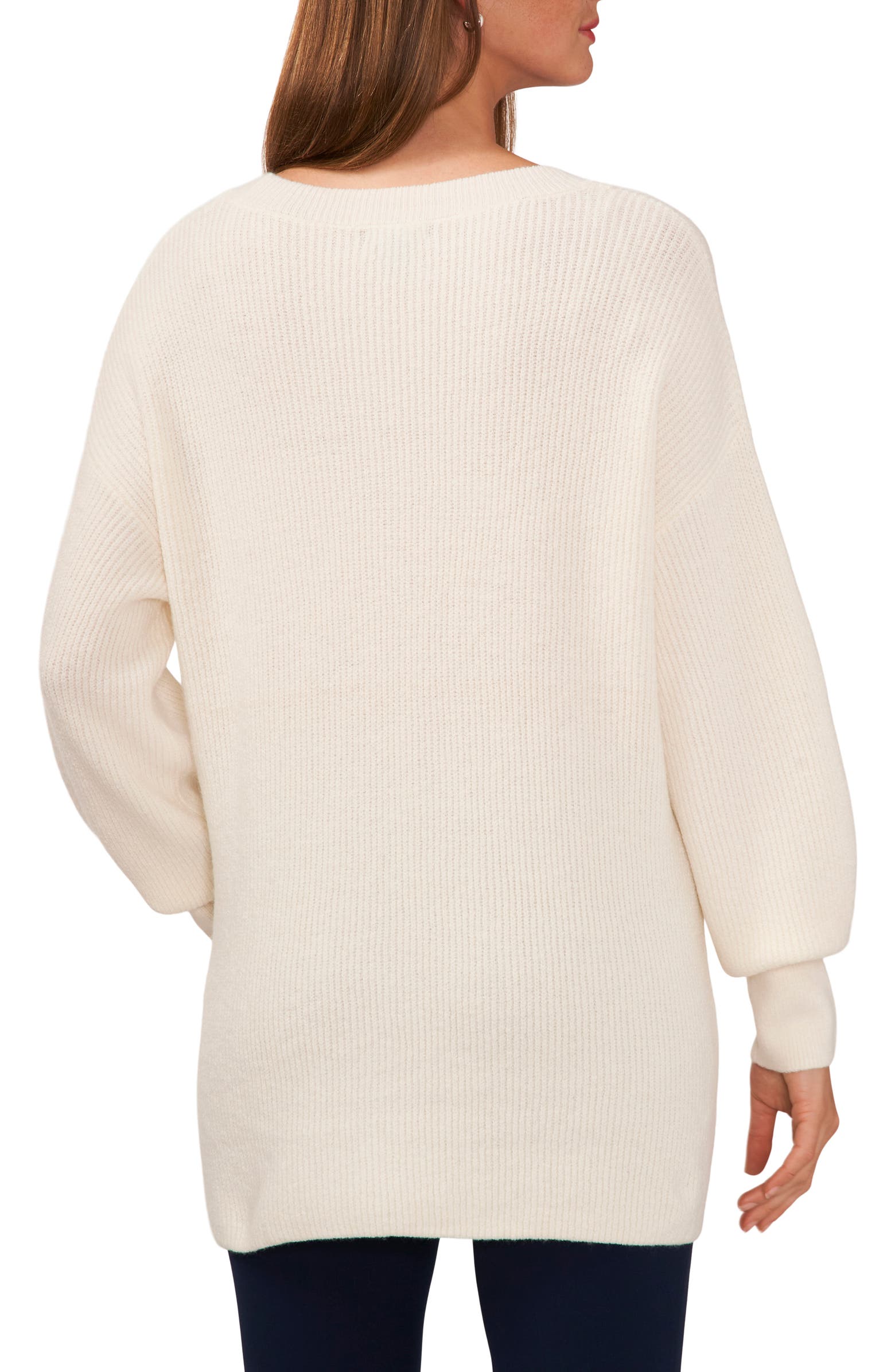Halogen® V-Neck Tunic Sweater | Nordstrom