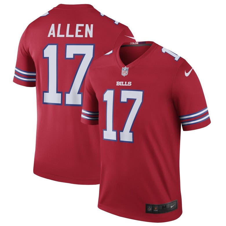 Nike Men's Josh Allen Red Buffalo Bills Color Rush Legend Jersey - Red