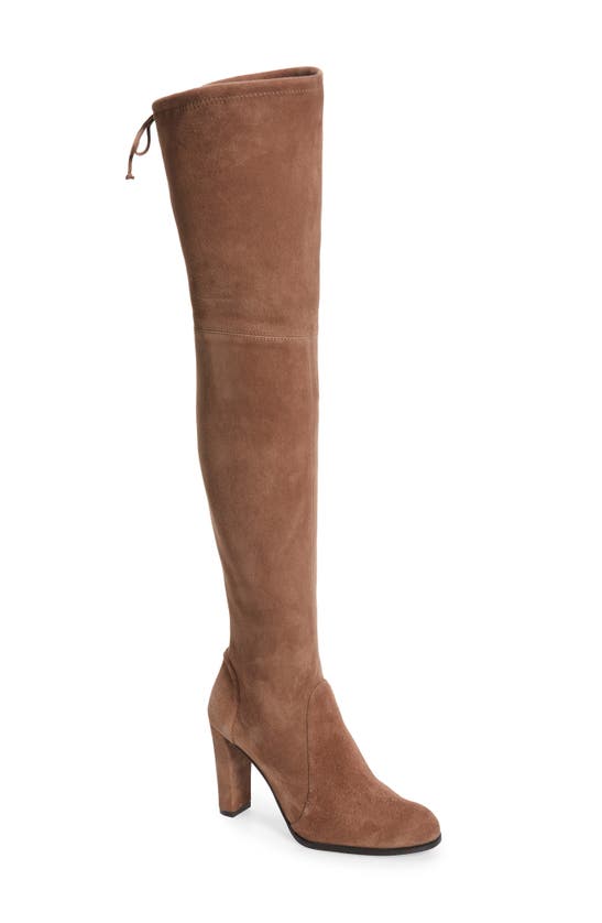 Stuart Weitzman Highland Over The Knee Boot In Taupe