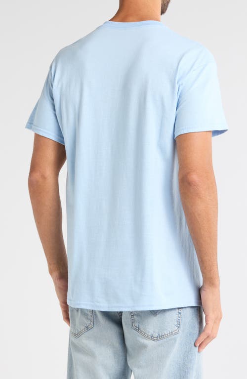 Merch Traffic Nirvana Burnout Smiley Graphic Print T-shirt<br /> In Light Blue