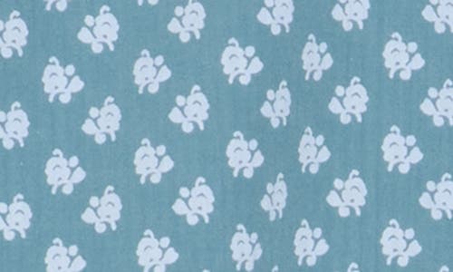 14th & Union Seersucker Short Sleeve Lace Foulard Button-up Shirt In Blue Smoke Lace Foulard