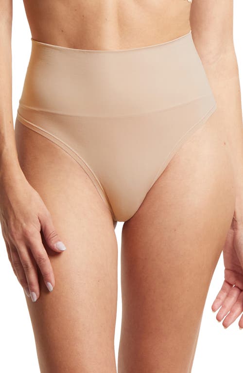 Body Mid Rise Thong in Chai