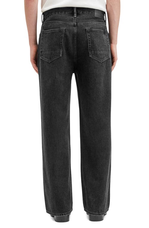 Shop Allsaints Lenny Straight Leg Jeans In Washed Black