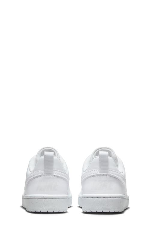 Shop Nike Kids' Court Borough Low Top Sneaker In White/white/white