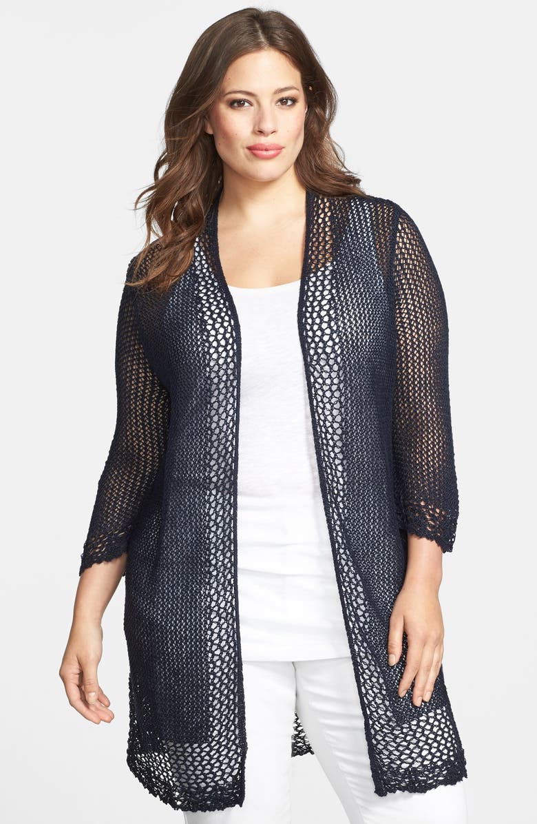 Lucky Brand Long Open Front Cardigan (Plus Size) | Nordstrom