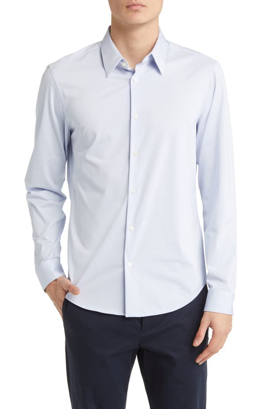 Theory Sylvain Structure Knit Regular Fit Shirt In Olympic | ModeSens