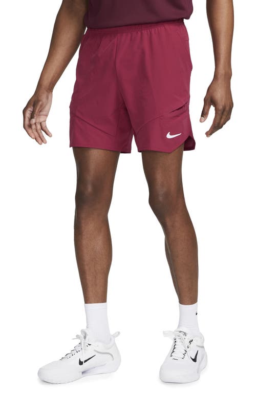 Nike Court Dri-fit Advantage 7" Tennis Shorts In Noble Red/white