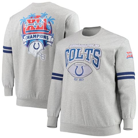 Mitchell & Ness Heathered Blue New York Knicks Slugfest Raglan Henley Hoodie