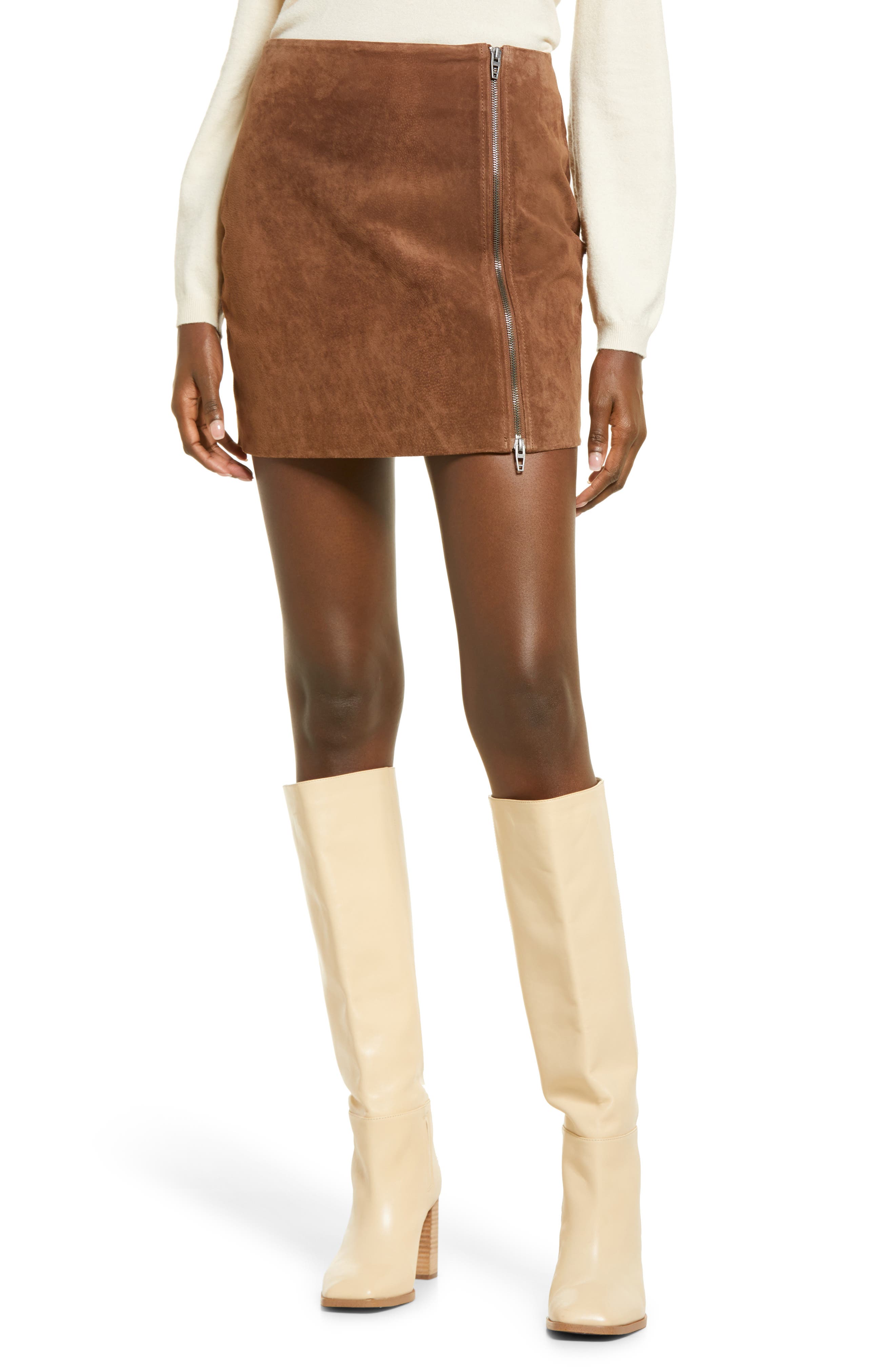 brown skirt and top