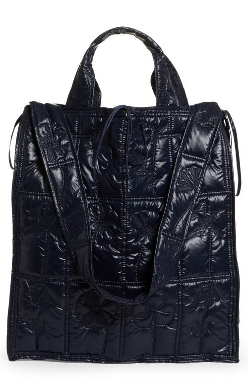 Cecilie Bahnsen Hanako Quilted Tote in Navy Blue