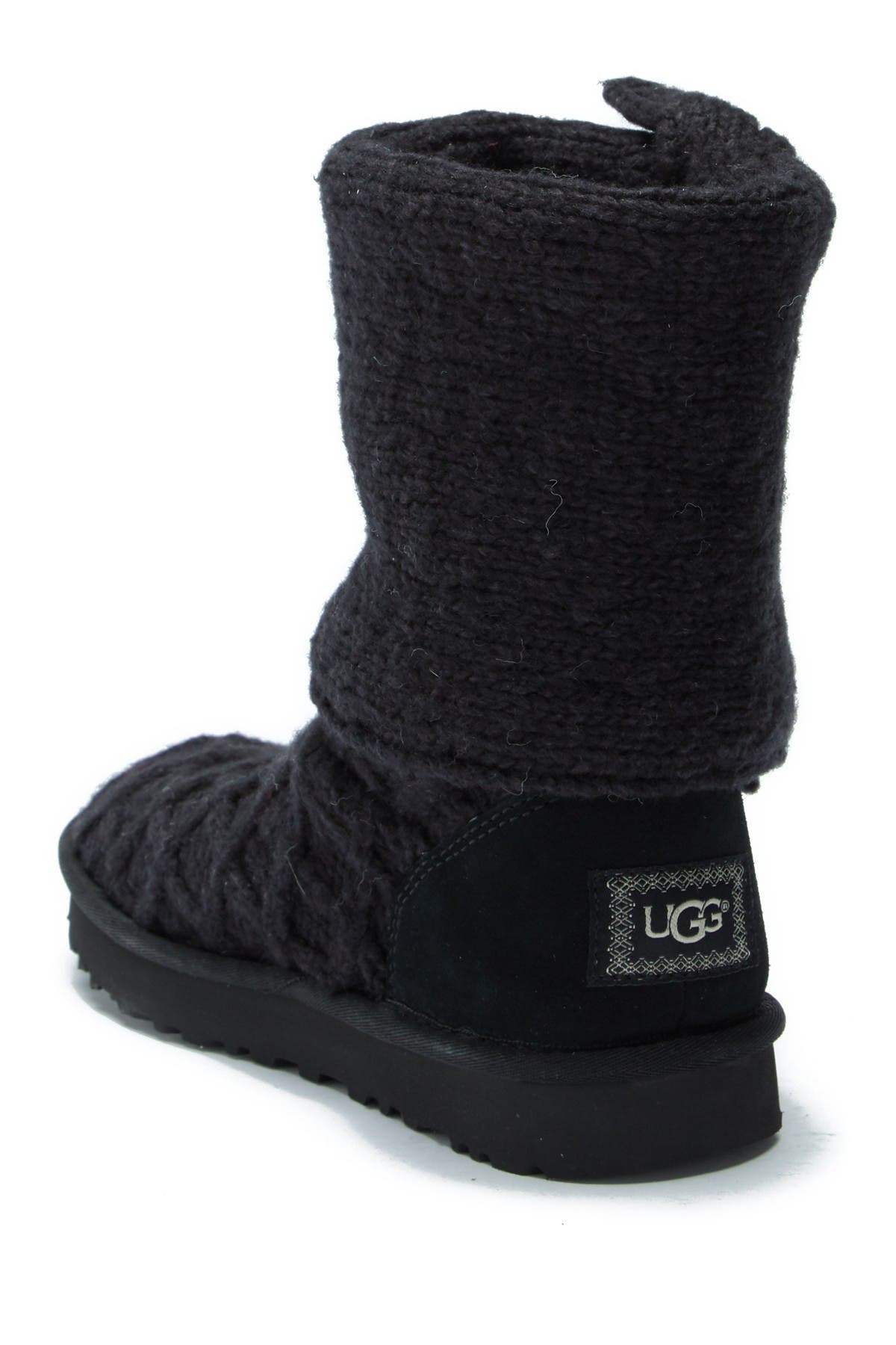lattice cardy wool knit boot