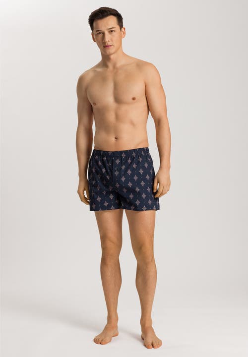 Hanro Fancy Woven Boxer In Dotted Ornament