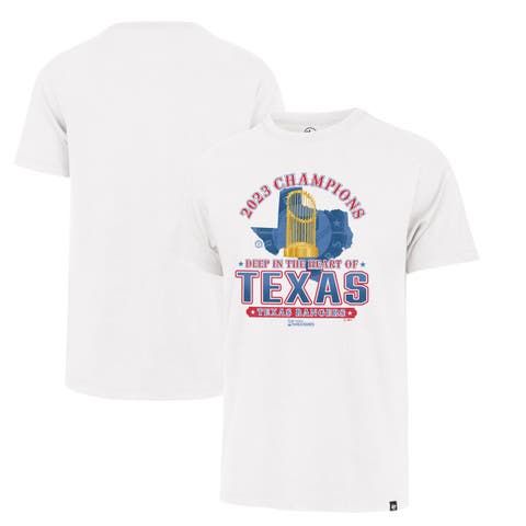 Men's '47 White Texas Rangers 2023 World Series Champions Local Playoff Franklin T-Shirt