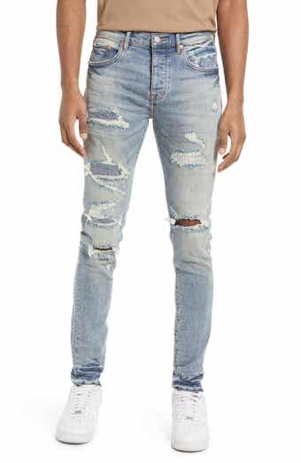 PURPLE BRAND Raw Indigo Prism Slim Fit Low Rise 5-Pocket Stretch Jeans 36  NWT 